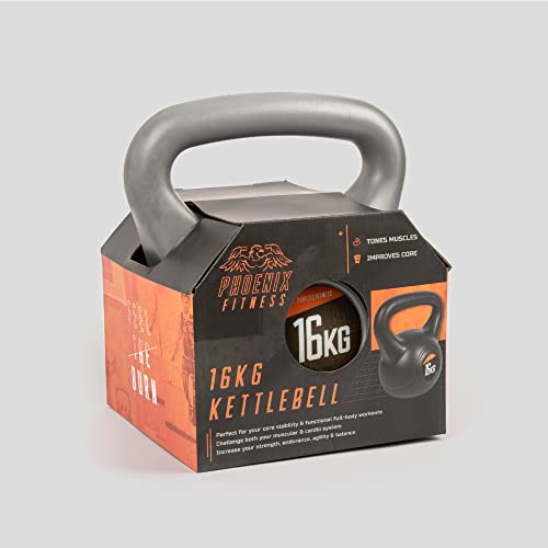 Phoenix Fitness 4KG, 6KG. 8KG, 12KG, 16KG and 20KG Kettlebell - Heavy Weight Kettle Bell for Strength Cardio Training - Kettlebells for Home and Gym Fitness Workout for Bodybuilding Weight Lifting - Image 5