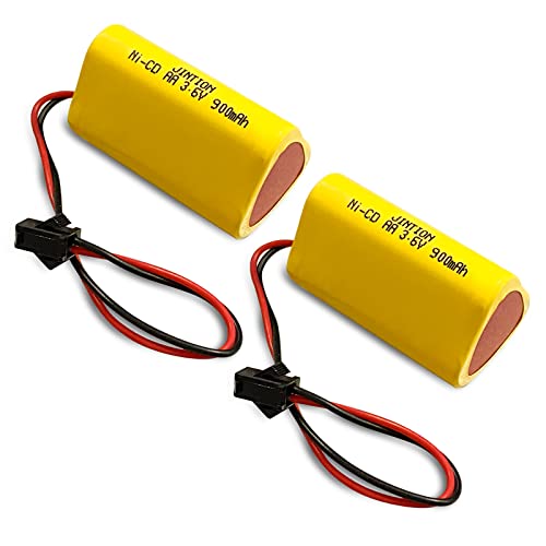 JINTION 3.6V 900mAh Rechargeable AA NiCD Batteries Replacement Battery for AA 900mAh Emergency/Exit Light/Fire Exit Sign