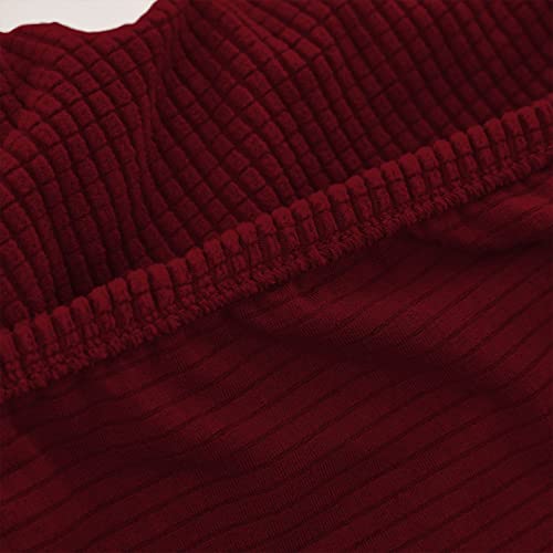 Housse de canapé jacquard 4 places extensible noir protection meuble