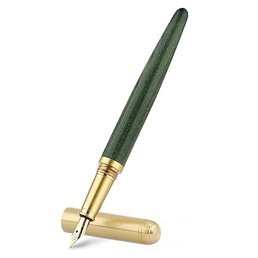 Cobee Plumas estilográficas de madera, pluma estilográfica de madera hecha a mano, pluma de lujo vintage de 0.5 mm, bolígrafo de negocios escritura suave para diario, caligrafía, suministros de