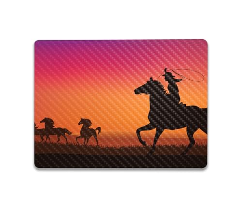 Image of MightySkins Carbon Fiber Skin Compatible with Microsoft Surface Laptop Go 3 (2023) Full Wrap Kit - Cowgirl | Protective, Durable Textured Carbon Fiber Finish | Made in The USA