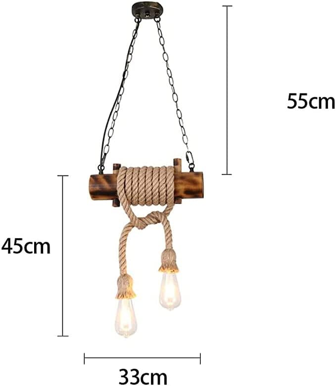 HWSY Country Style Boeren Keuken Kroonluchter Amerikaanse Retro Industriële Stijl Twine Kroonluchter Restaurant Cafe Bamboe Nostalgische Lamp Bar Persoonlijkheid Plafondlamp Interesting photo 3