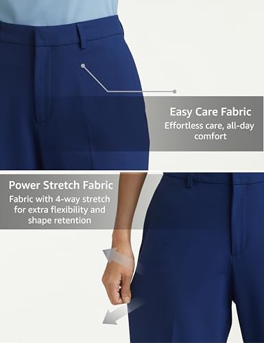 Image of Symbol Premium Women's Wide Leg 4-Way Stretch Formal Trousers (Flexi-Waist | Easy Care | Relaxed Fit | Desk-to-Dinner) (Available in Plus Sizes)