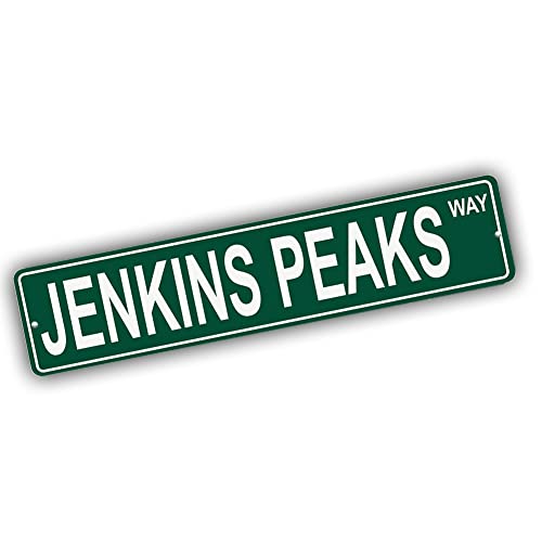 Brotherhood Aluminum Street Sign for Jenkins Peaks - Nevada Man Cave Decor