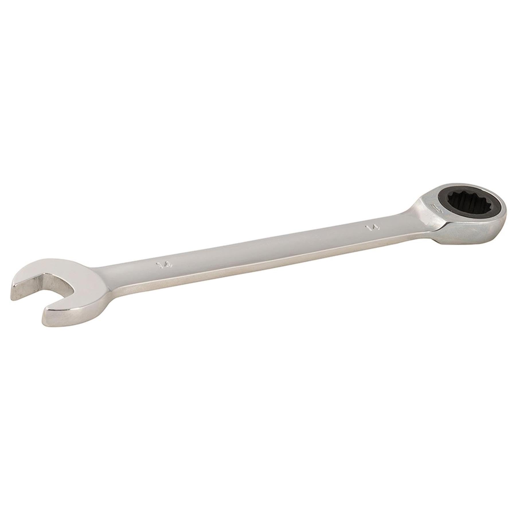 Dapetz® Fixed Head Ratchet Spanner 14mm Professional Chrome Vanadium Steel Forged Combination Wrench Combination Spanner