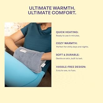 Careforce Electric Hot Water Bag for Pain Relief Heat Pack Heating Pad for Periods Cramps, Muscle Aches Hand Warmer for Shoulder, Back, Neck and Full Body Relief - Grey
