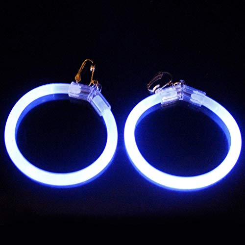 Fun Central - 6 Pack - 2.5 Inch Glow Hoop Earrings In Assorted Colors | In Bulk | 4Th Of July Party Accessories Sensory Party Favors Cosplay Rave Parties Edm Concerts Glow Parties #TOP6