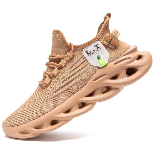 Image of Mens Running Shoes Gym Slip on Sneakers Non Slip Walking Tennis Sports Work Athletic Workout Casual Lightweight Breathable Fashion