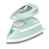 PIOMATIC Mini Travel Steam Iron for Clothes with Dual Voltage, Temperature Control, Non-Stick Soleplate and Cord Storage, Ideal for Sewing, Quilting and Handcraft