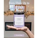 M&SENSE Lavender Citrus Candles, 19.4oz 110H Burn Time Large Natural Soy Candles for Home Scented, Stress Relief Aromatherapy Gifts for Mom Friends Teacher & Spa, Bath, Yoga - Image 4