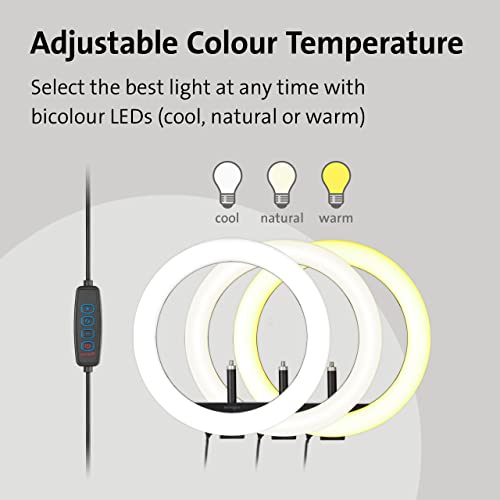 Image of Kensington L1000 Bicolor Ring Light with Webcam Mount for Video Conferencing (K87653WW)