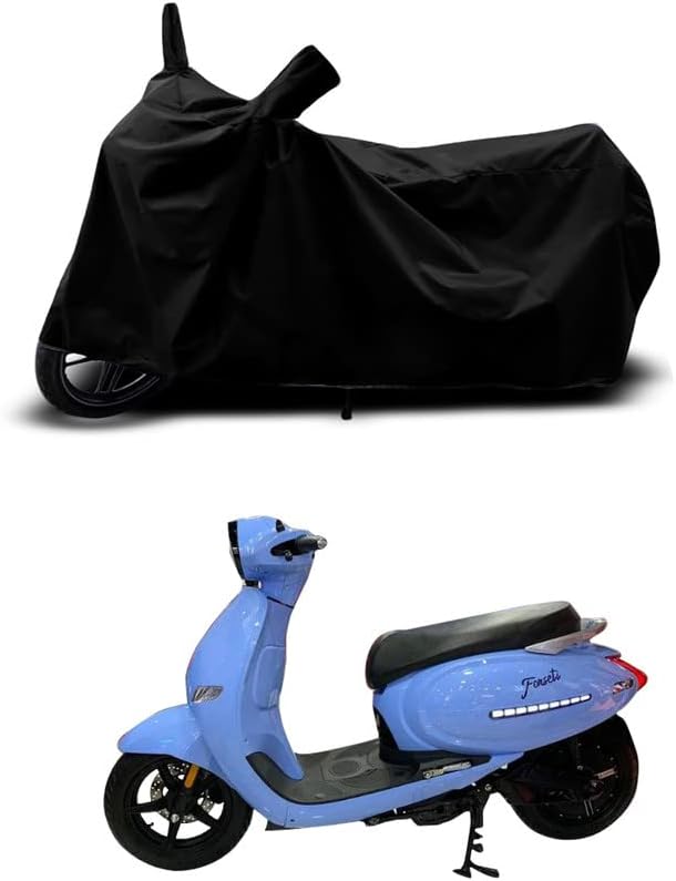 HEDWING Bike Body Cover Compatible for EeVe Forseti Water Resistant Dustproof/Indoor/Outdoor and Parking with All Varients Full Body Protection(Colour-Black)