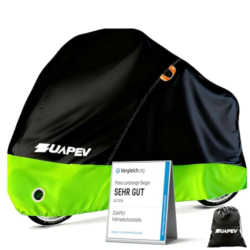 ZUAPEV Bike Cover for Outside Storage, Waterproof Bicycle Cover Outdoor Indoor Heavy Duty 210D, Cycle Tarp All weather Rain Dust Sun Protection for Mountain/Road/Adult/kids/Electric Bikes