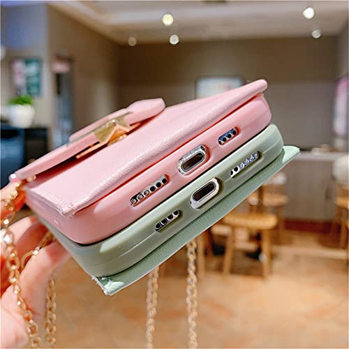 Crossbody Wallet Case Compatible With Samsung Galaxy A32 5G Case Leather Purse Flip Card Pouch Cover Soft Silicone Cover With Gold Long Shoulder Strap Cute Shockproof Love Shell(Black) #TOP5