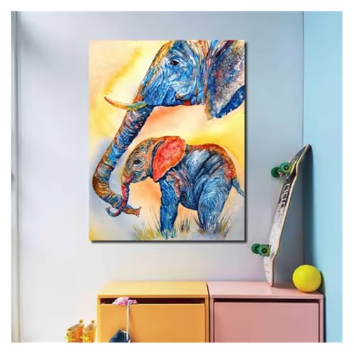 Impression éléphant sans cadre pour personnaliser facilement un mur enfant - 2