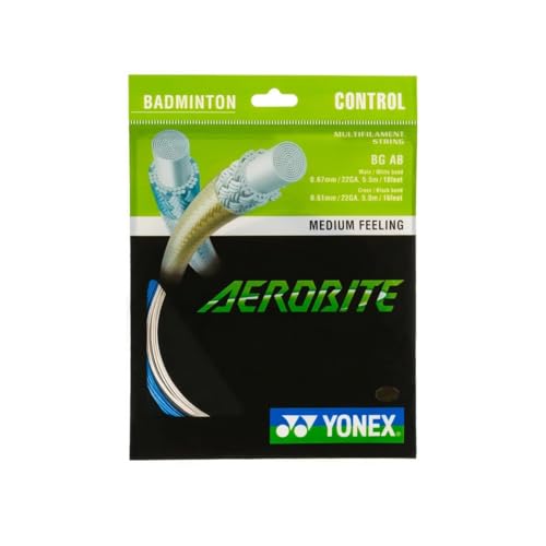 YONEX Aerobite 10m Hybrid Badminton String (White/Blue)