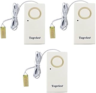 Topvico Water Leak Sensor Detector Flood Alarm for Basement 120dB Work Alone Battery Operated 3 Packs