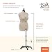 Dritz My Double Designer Adjustable Dress Form, Medium, Ivory