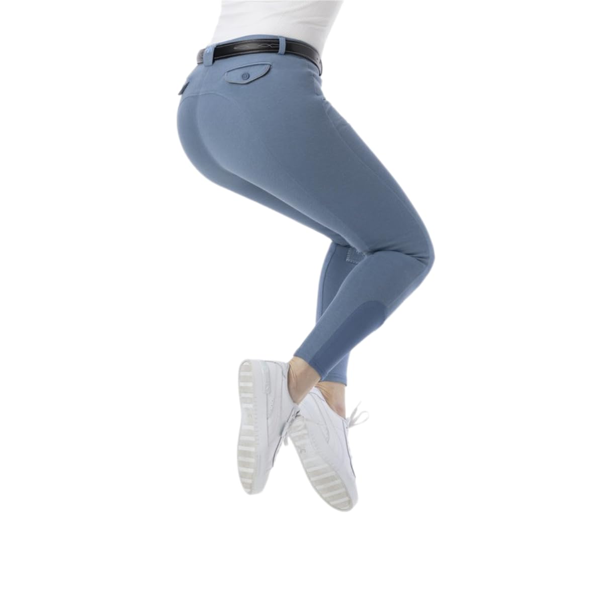 RIDING WORLD Pantalon d'équitation pour femme et enfant Alexandrie | Pantalon d'équitation avec genoux en tissu | avec poches avant | Legging d'équitation en six couleurs | Vêtements d'équitation en