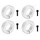 Tissting 4 Stück Geteilte Stellringe 25mm Innen Aluminiumlegierung Tiefenanschlagringe Klemm Wellenmanschette Klemmring für Sackkarren Reifen Bollerwagen