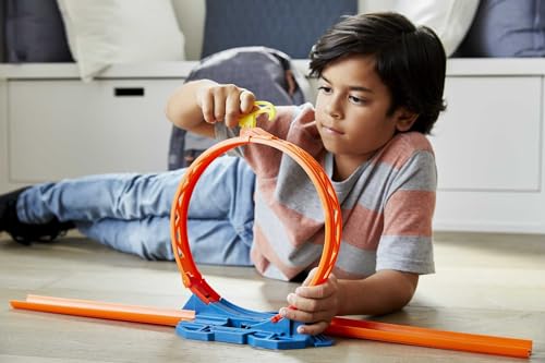 Hot Wheels Track Builder Unlimited Coffret Lanceur et Looping avec connecteurs et Une Voiture Incluse Jouet pour Enfant GLC90 - vue 3