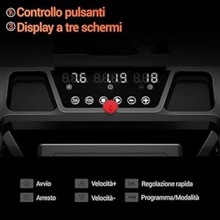 UMAY Tapis Roulant Salvaspazio con Inclinazione 15%, Tapis Roulant Elettrico 12KM/H, Tapirulan Pieghevole da Casa con Motore da 3.0 HP e Display LED, Carico Massimo 136KG