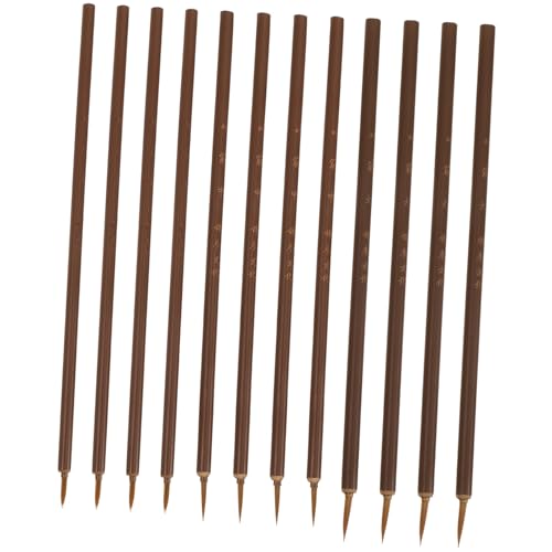 GARVALON 伝統兼毫水彩筆 耐久性書道用ブラシ 精密インク制御で細部描写に