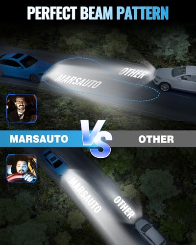 Image of Marsauto D5S Bulbs, Ultra Bright 6500K White 1:1 OEM Size IP68 Waterproof 3-Min Plug and Play Pack of 2