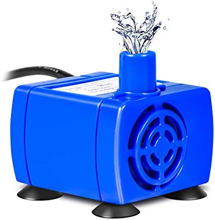 YHG Pet Fountain Pump, Replacement Submersible Water Pump for Cat Fountain, 12V Powerful Super Silent Pet Fountain Water Pump with 1.8m Power Cable, Low Power Consumption for Most Flower Fountain