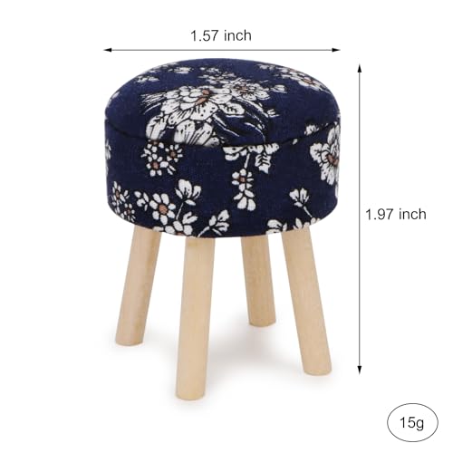 Cutemini DJ0040 Dollhouse Stool Miniature Round Upholstered 1:12 Scale Wooden Stool Ornament Dollhouse Furnishing Accessories Mini Scene Furniture thumb #5