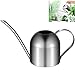 Produktbild Yardwe Edelstahl Gießkanne 1000ml Giesskanne Blumengießkanne Gartengießkanne Blumengießkanne Topf Garten Pflanzen Tüllen Gießkanne Gartengeräte für Familie Büro Topfpflanzen Bonsai Bewässerung(Gold)