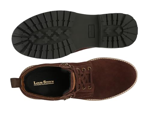 Image of LOUIS STITCH High Ankle Suede Leather Boots for Men | Men's Biker Chukka Long Boots | Hiking, Biking, Travelling Leather Boots | LSSU LBT