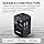 SKADIOO International Travel Adapter | Universal Charger Adapter with Dual USB Port | 2.1A Fast Charging | Multi Plug Adapter 100-250V for Worldwide Travel | Compact All-in-One Design (Black)