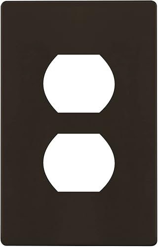 Miniatura 67 de ENERLITES Placa de pared dúplex para tomacorriente, cubierta de toma de corriente eléctrica, acabado brillante, tamaño mediano de 1 banda, 4.88" x
