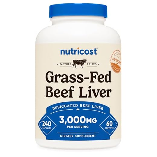 Nutricost Grass Fed Desiccated Beef Liver Capsules 3000mg Per Serv (750mg Per Cap), 240 Cap for 60 Servings - No Hormones, GMO and Gluten Free, Pasture-Raised, Free Range Beef