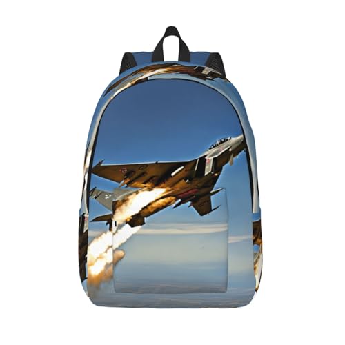 Mochila de mano para laptop con gran capacidad y diseño Aircraft Fighter Jets para enfermera