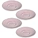 Produktbild Leonardo Matera Unterteller 4-er Set, spülmaschinengeeignete Steingut-Unterteller für Matera Tassen, 4 Keramik-Untertassen, rosa, Ø 15 cm, 018576