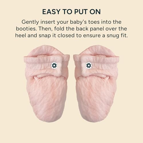 Image of NINTARABABY Organic Cotton Booties - Soft, Lightweight & Breathable | Adjustable Fit, Gentle on Skin, Unisex Gift for Baby Showers & Newborns
