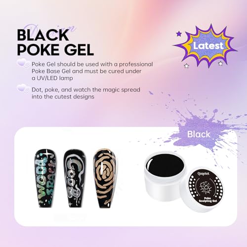 Set de esmaltes en gel Black Poke con base profesional miniatura 3