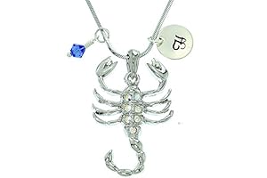 Personalized Scorpion AB Color Pendant Sparkling Crystals Custom Necklace
