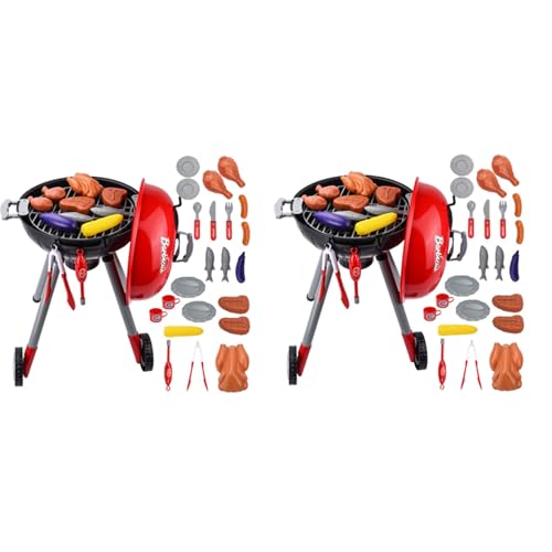 Mcnhbdgg 2X Kids Toys Sets BBQ Barbecue Grill Toy Children'S Play Role Chef Simulation BBQ Suits Kitchen Performing Gift