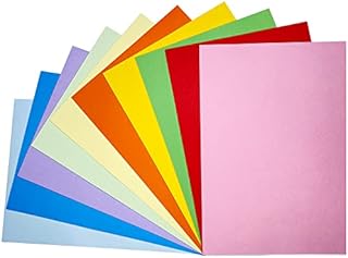 A4 Coloured Paper,Handmade Origami,Color Copy Paper Suitable for Various Printers.10 Colors/100 Sheets/Pack
