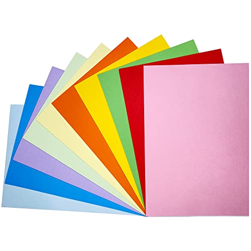 A4 Coloured Paper,Handmade Origami,Color Copy Paper Suitable for Various Printers.10 Colors/100 Sheets/Pack