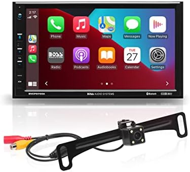 BOSS Audio Systems BVCP9700A-C Car Stereo System - Apple CarPlay, Android Auto, 7 Inch Double Din, Touchscreen, Bluetooth Audio and Calling Head Unit, Radio Receiver, No CD Player, Backup Camera