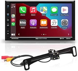 BOSS Audio Systems BVCP9700A-C Car Stereo System - Apple CarPlay, Android Auto, 7 Inch Double Din, Touchscreen, Bluetooth Audio and Calling Head Unit, Radio Receiver, No CD Player, Backup Camera