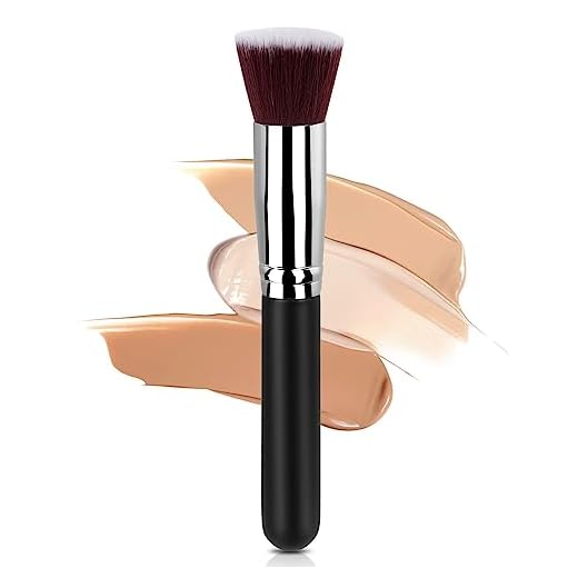 AOOWU Pinceau Fond de Teint Professionnel pour Maquillage du Visage,Pinceau Fond de Teint Parfait Pour le Mélange Liquide,Crème ou Poudre Cosmétique Sans Défaut - Polissage,Pointillé, Anticernes,Noir
