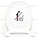 Stickers WC Pictogramme dans le sit pipi W733 - noir, 11 x 12 cm