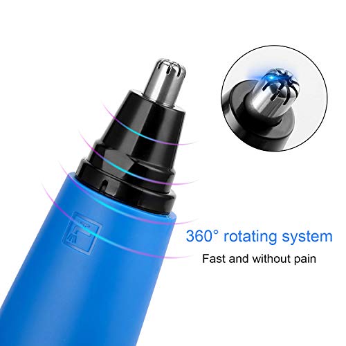 Ceenwes Nose Hair Trimmer Professional Mute Painless Trimming Nose Ear Hair Trimmer Suitable to Men and Women Battery-Operated Personal Care Nose Trimmer with LED Light
