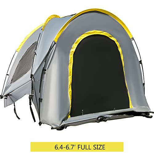 Vevor Truck Tent 5-5.2' Truck Bed Tent, Full Size Pickup Tent, Truck Camper, 2-Person Sleeping Capacity, 2 Mesh Windows, Easy To Setup Truck Tents For Camping, Hiking, Fishing, Grey Color #TOP7