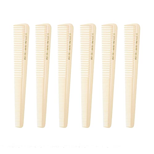 Styling Gear 130 Barber Cutting Combs Tapered Hair Combs Stylist All Purpose Rounded Teeth Smooth Surface Men’s And Women’s 6 Pcs. #TOP11
